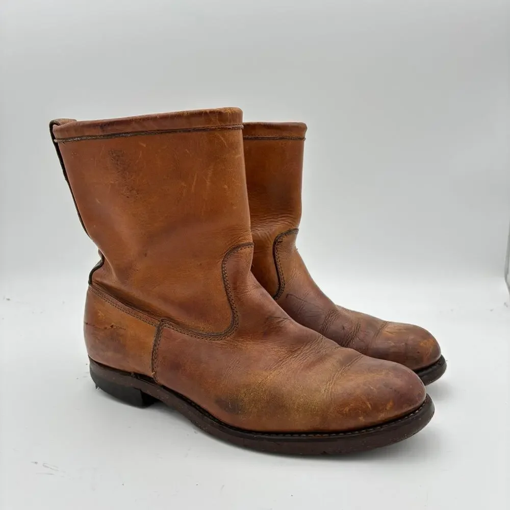 Vintage Pre-50s Chippewa Black Label Leather Utility Roper Boots Men's 10.5